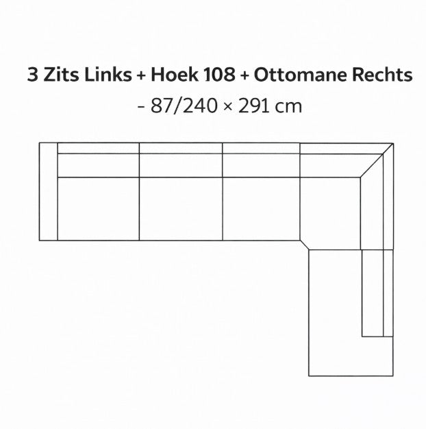 SEVN Annebeth – Modulaire Design Bank populairste opstellingen