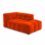 Velvet Chaise Longue – Luxe Ronde Design Ligbank | Royal Orange