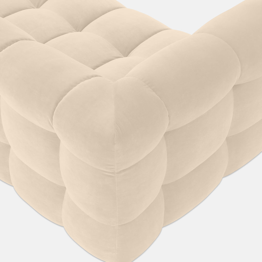 Bubbel Hoekbank Velvet – Luxe Organische Designbank Royal 110 linen