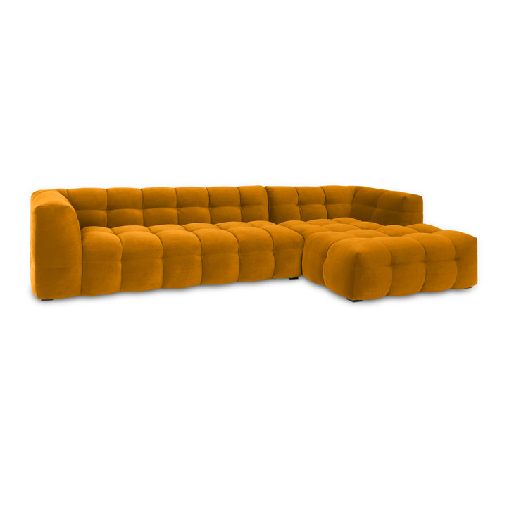 Bubbel Hoekbank Velvet – Luxe Organische Designbank Royal 120 peach