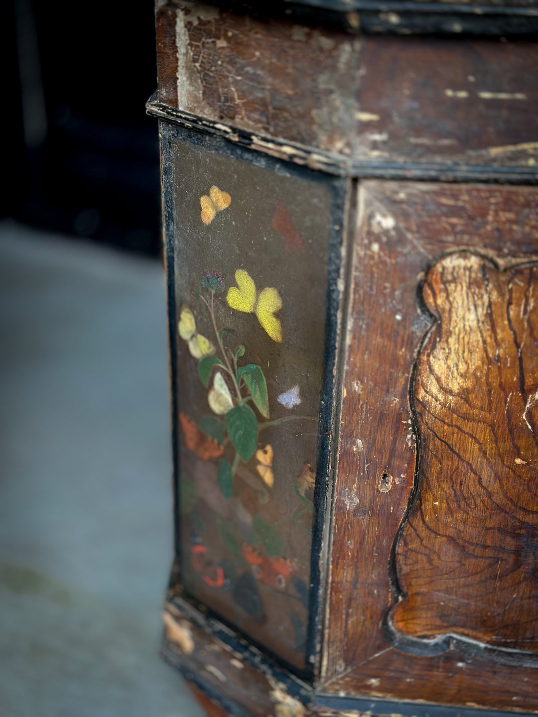 Brocante Vintage Kast met Vlinders