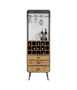 Wijnkast met Glazenrek 56 x 170 cm – Dutchbone Vino