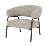 Fauteuil Fabrice – stof & metaal bruin Veso