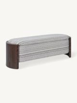 Bankje met Opbergruimte 126 cm Naturel Gestreept – Valento
