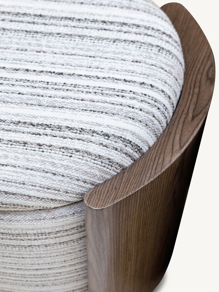 Bankje met Opbergruimte 126 cm Naturel Gestreept – Valento
