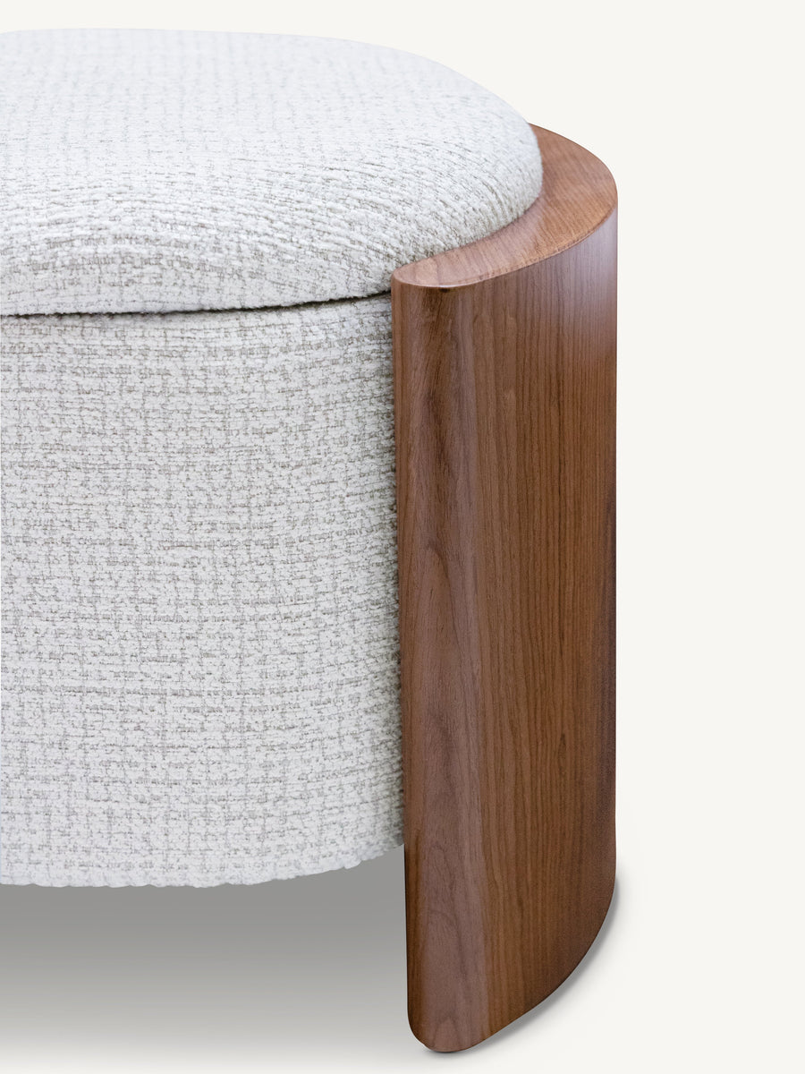 Poef met Opbergruimte 52 cm Beige – Valento