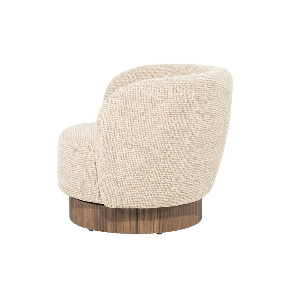 Fauteuil Norah – stof & fineer taupe Yke