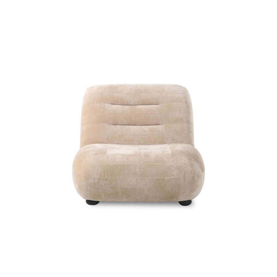 Wyatt fauteuil velours van opzij gezien