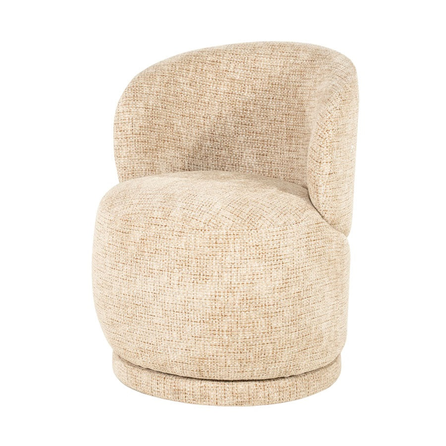 Stoel Sulo – stof, foam & metaal taupe Kiva
