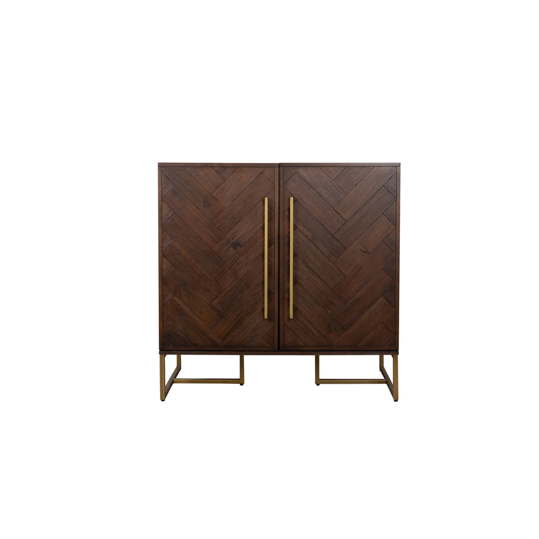 Wijnkast met lade 100 x 100 cm hout – Dutchbone Class