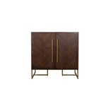 Wijnkast met lade 100 x 100 cm hout – Dutchbone Class