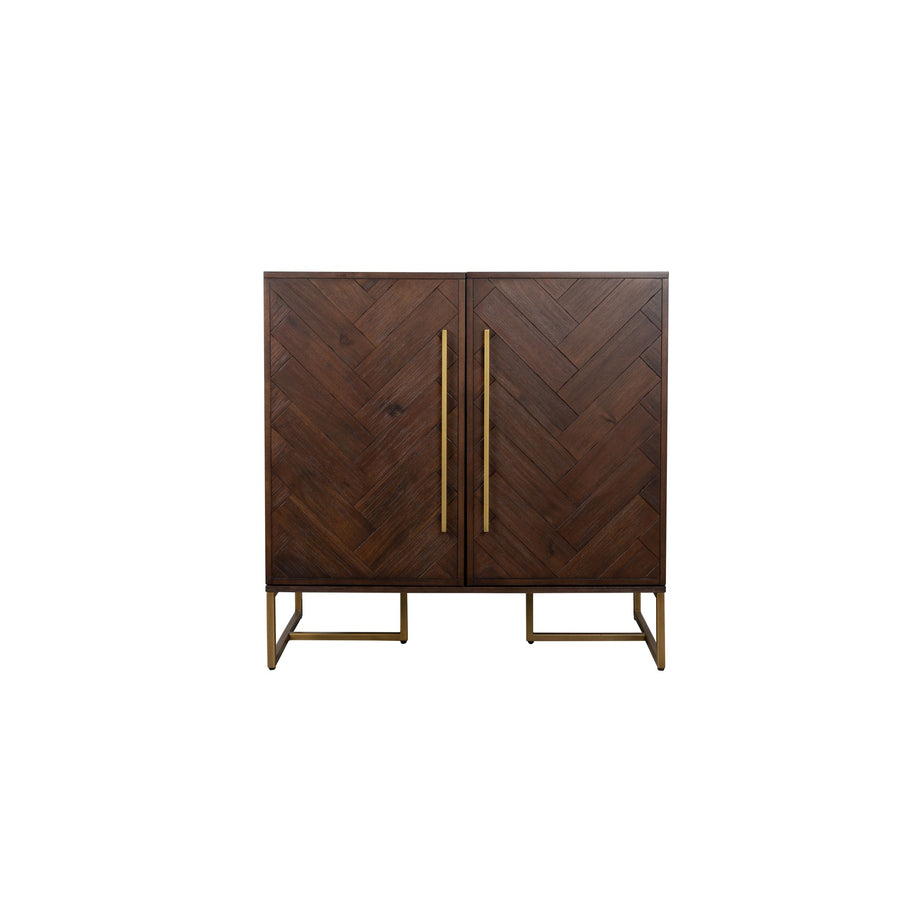 Wijnkast met lade 100 x 100 cm hout – Dutchbone Class