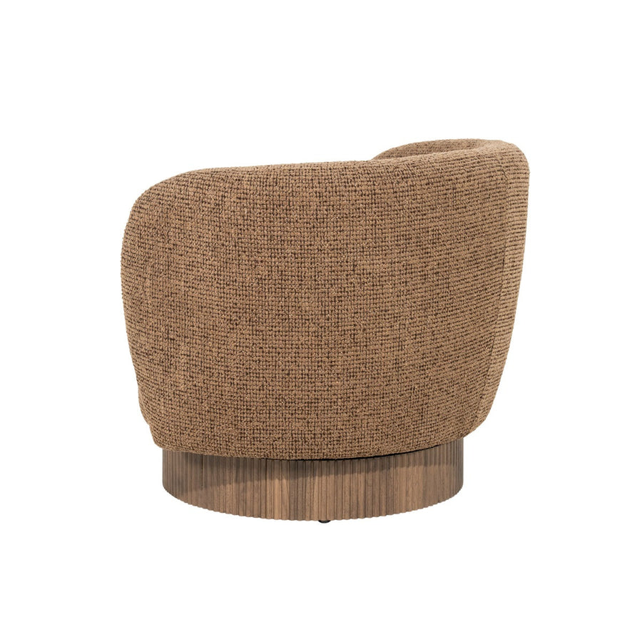 Fauteuil Norah – stof & fineer bruin Yke