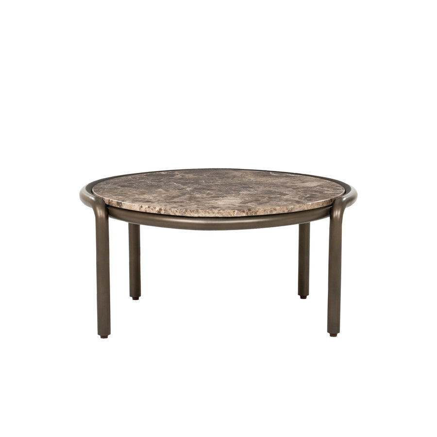 Salontafel Silke small – ijzer & Emperador marmer