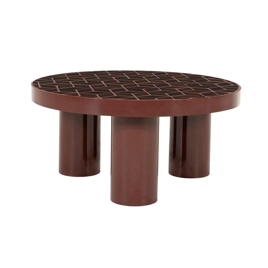 Salontafel Patterna rood met tegelblad