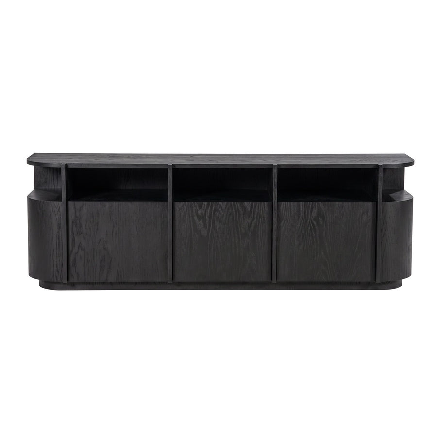 TV-meubel Oslo 182 cm – eiken & eikenfineer zwart