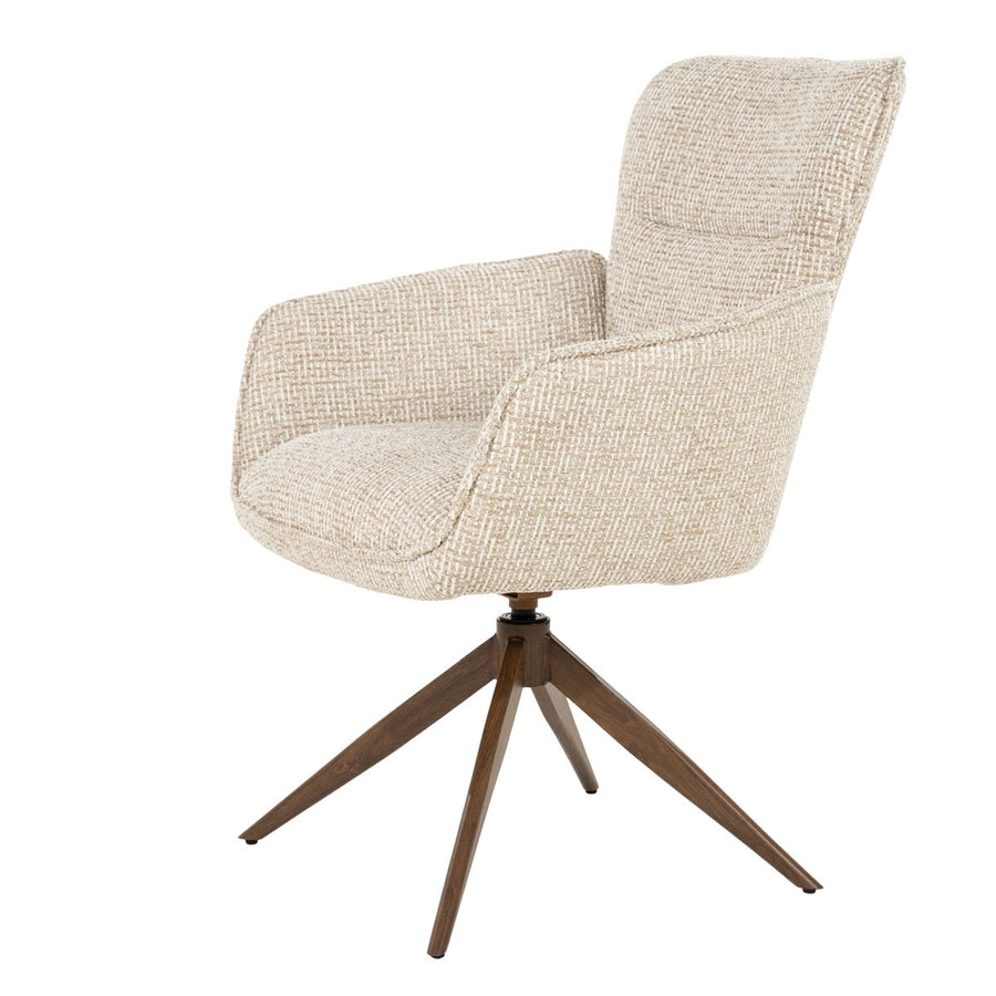 Stoel Jill – stof, foam & staal taupe Sensu