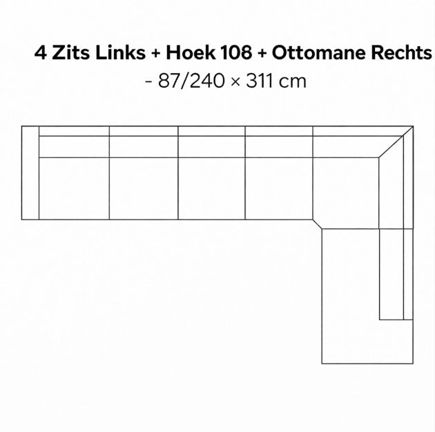 SEVN Annebeth – Modulaire Design Bank populairste opstellingen