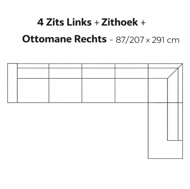 SEVN Annebeth – Modulaire Design Bank populairste opstellingen