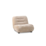 Lage loungefauteuil velours beige 87 cm – Dutchbone Wyatt