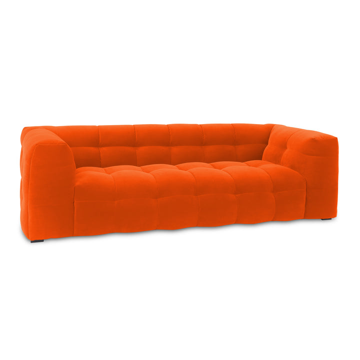 Velvet Bank 3-Zits – Ronde Luxe Designbank | Royal orange 25