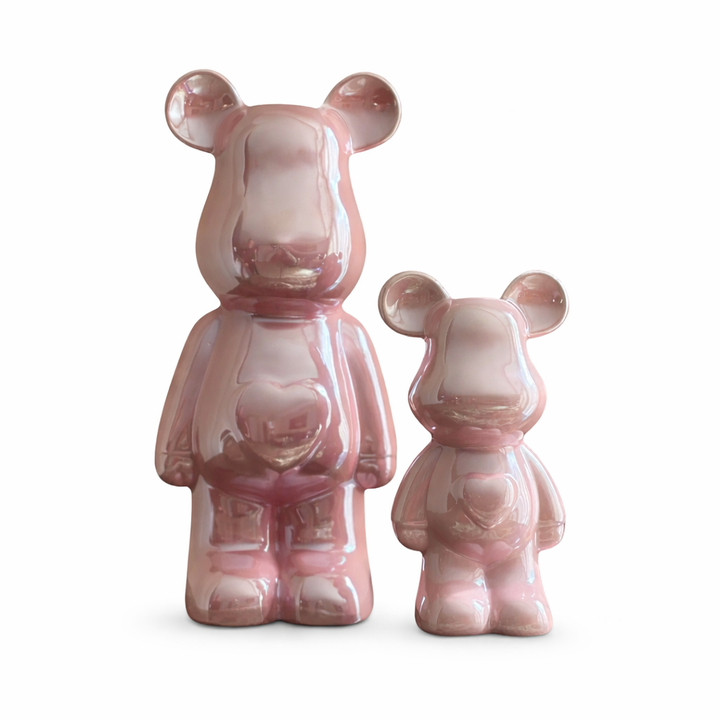 Roze Beer Beeld – Parelmoer Hart