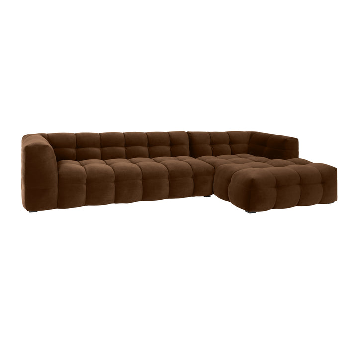 Bubbel Hoekbank Velvet – Luxe Organische Designbank Royal 108 wood
