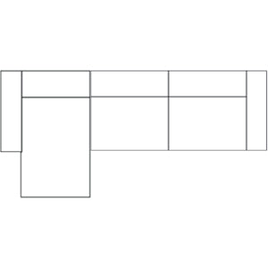 Hoekbank met sofa links – 150 x 270 cm