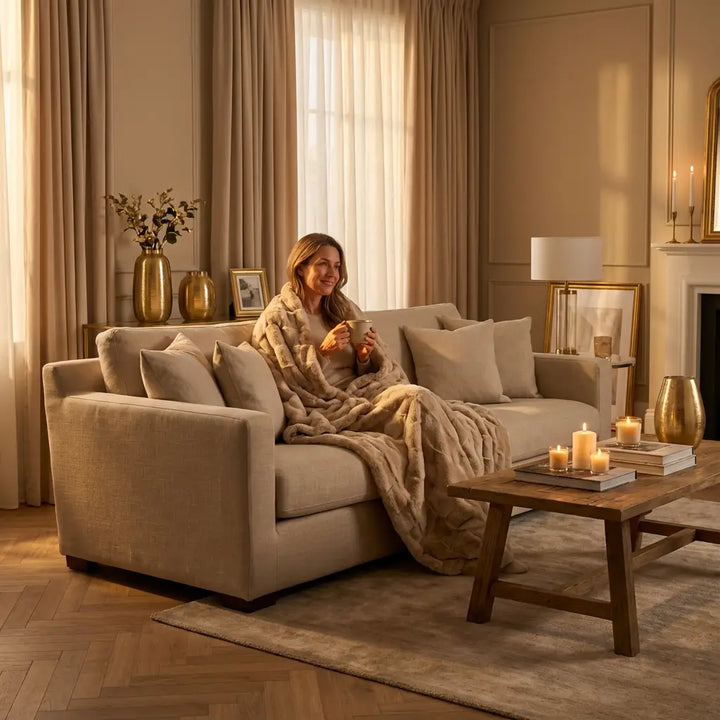 Bontplaid FERRON 140x180 cm – Irish Cream