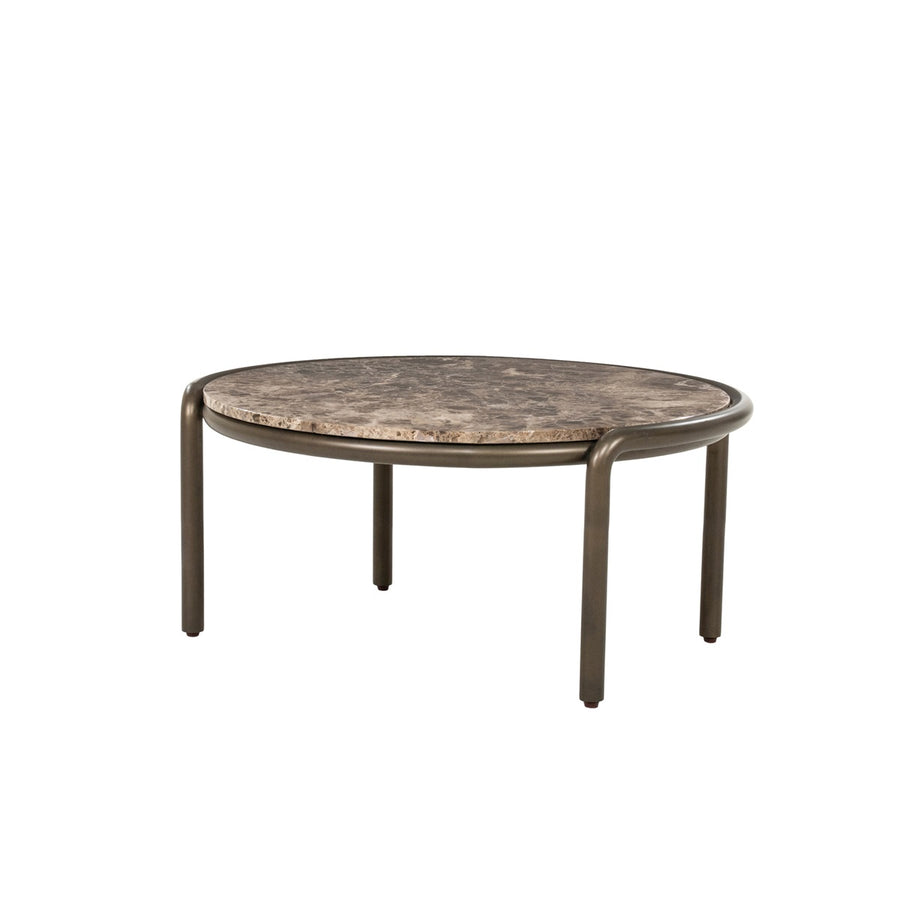 Salontafel Silke small – ijzer & Emperador marmer