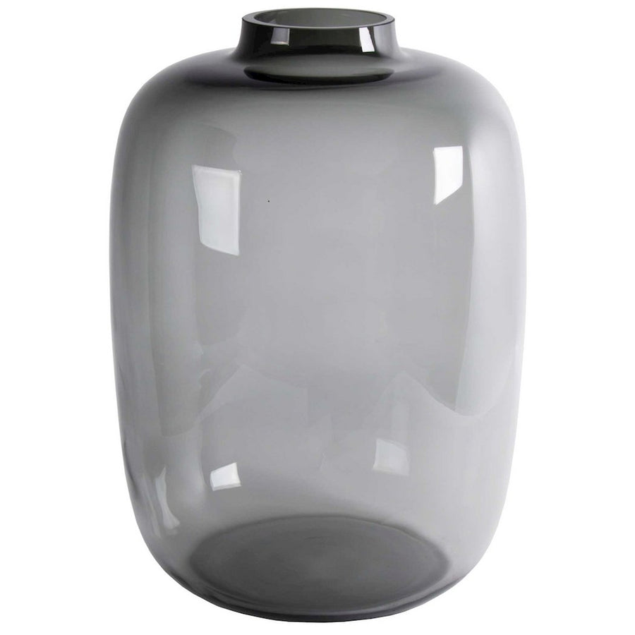 Kara Grey vaas glas modern grijs verschillende maten Ø17-32,5 cm stijlvolle bloemenvaas voor binnen