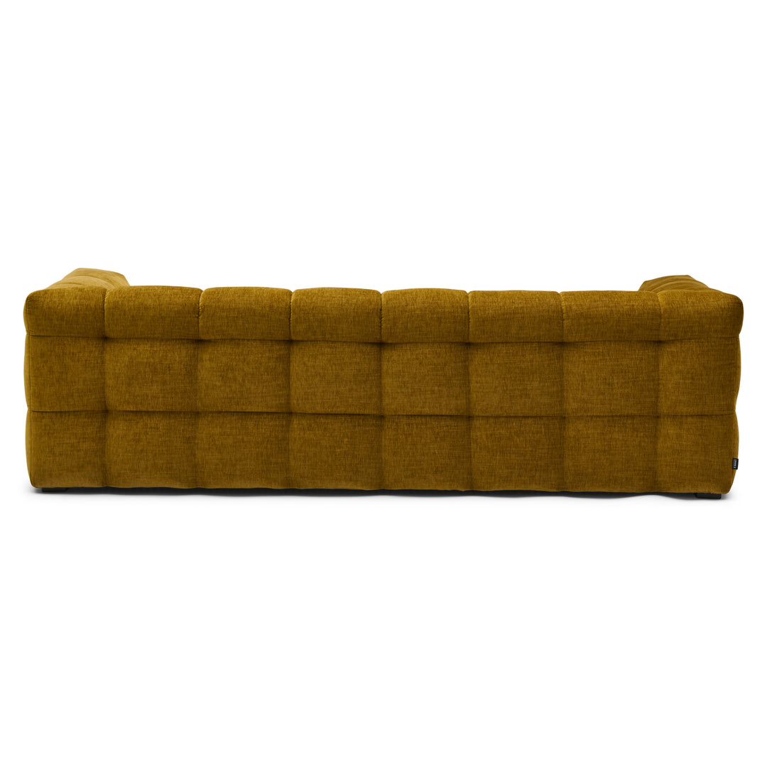 3-Zitsbank Curry Geel – Luxe Bubbel Designbank