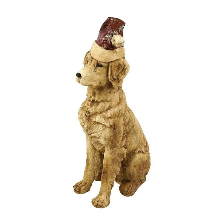Kerst hond bruin met rode muts – 67 cm Golden Retriever