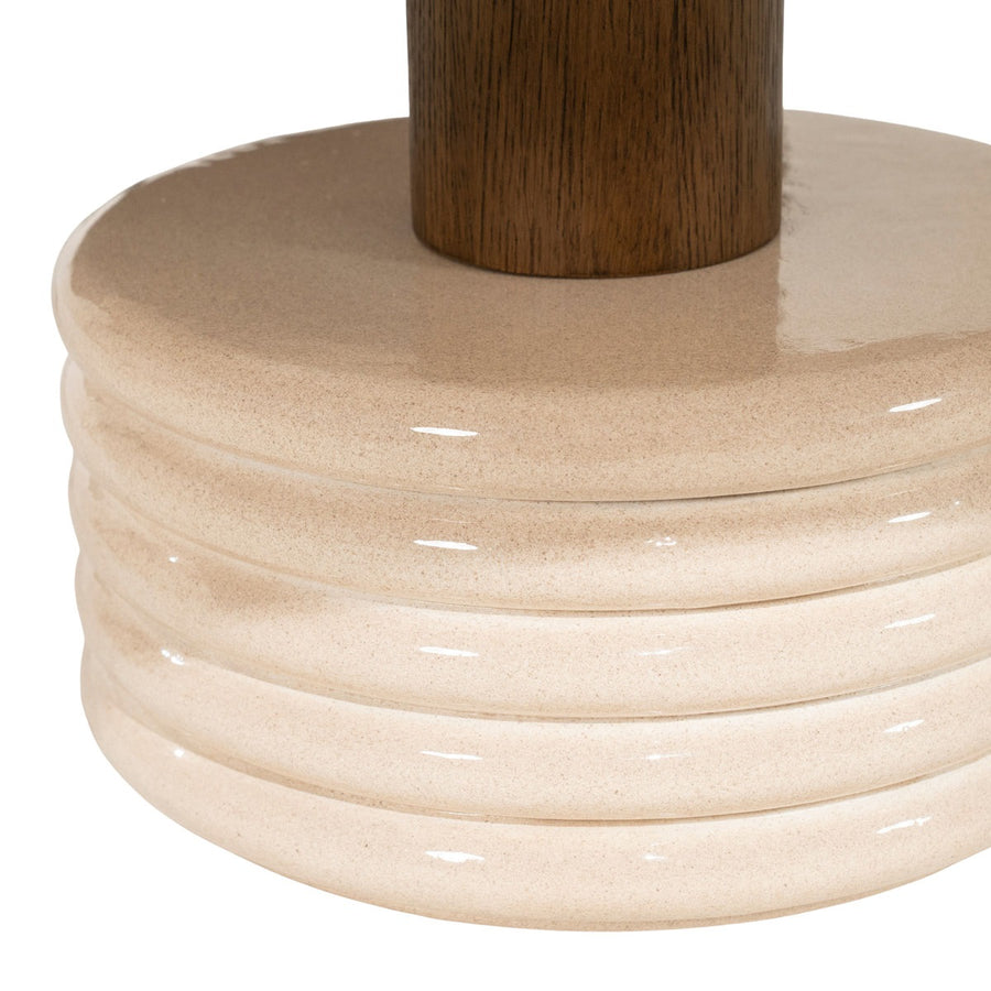 Salontafel Kyan – beton, eiken & metaal beige