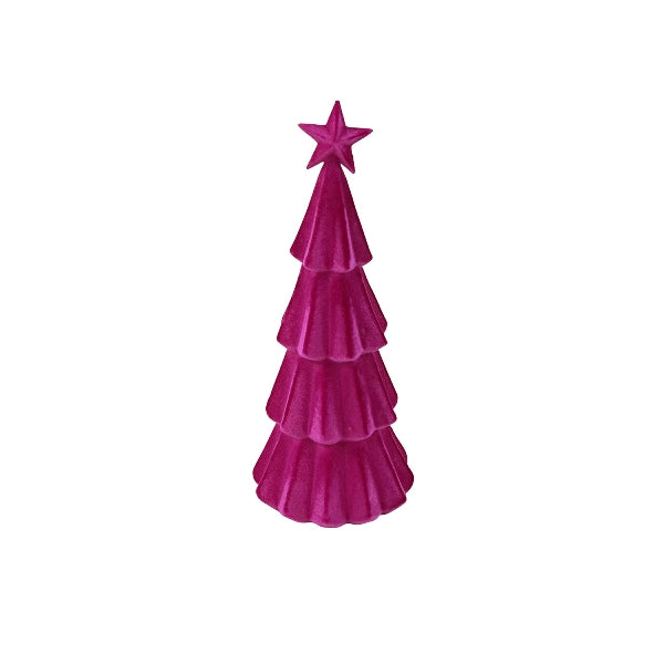 Roze Fluwelen Kerstboom – Rond Model 39cm