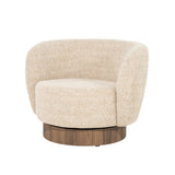 Fauteuil Norah – stof & fineer taupe Yke