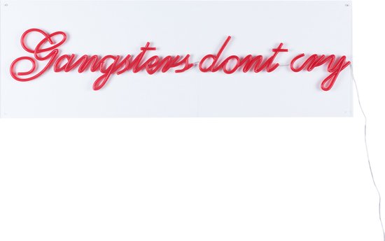 Gangsters Don't Cry wandlamp LED neon rood Bold Monkey