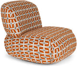 Ritz Lounge Chair Oranje | Bold Monkey Loungestoel Grafisch Patroon