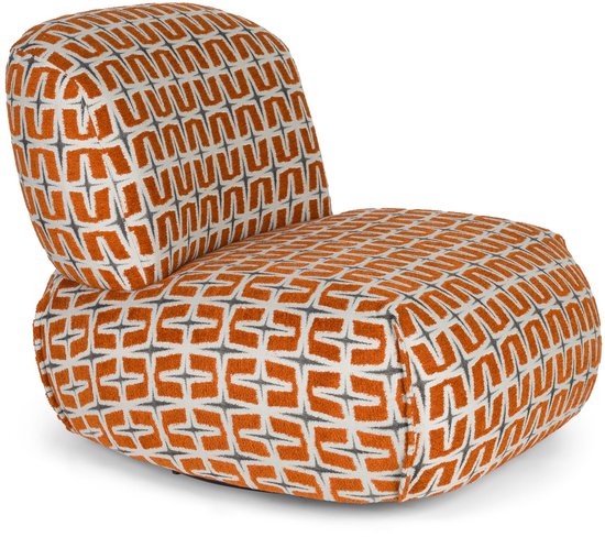 Ritz Lounge Chair oranje grafisch patroon Bold Monkey