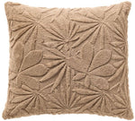 Sierkussen 45x45 cm beige bladmotief sfeerbeeld