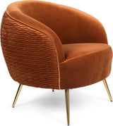 So Curvy Fauteuil Oranje – Bold Monkey Velvet Lounge Chair
