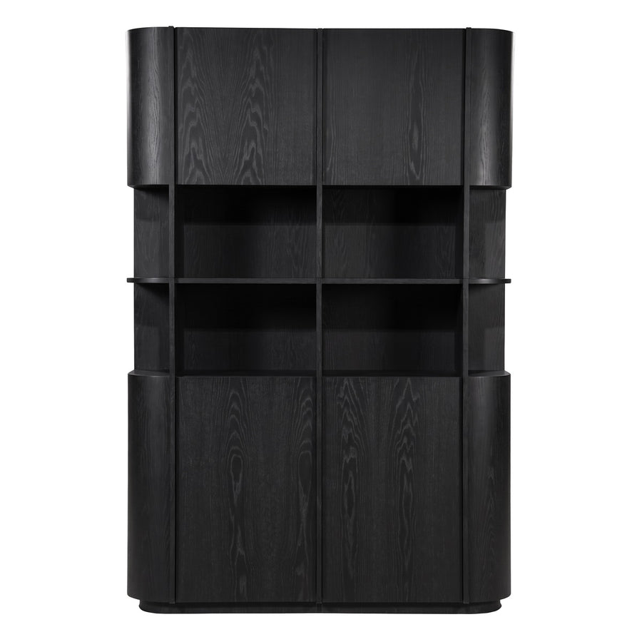 Kabinet Oslo 148x220 cm – eiken & eikenfineer zwart