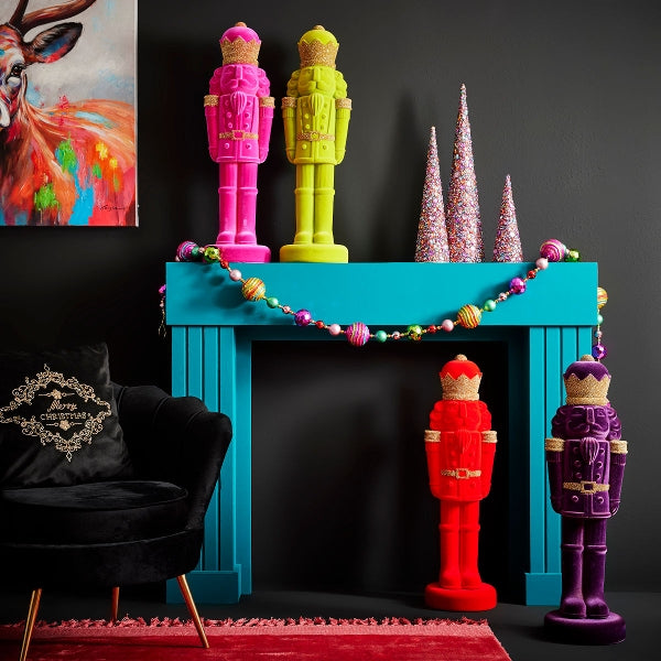 Velvet Notenkraker 80cm - Kleurrijke kerst