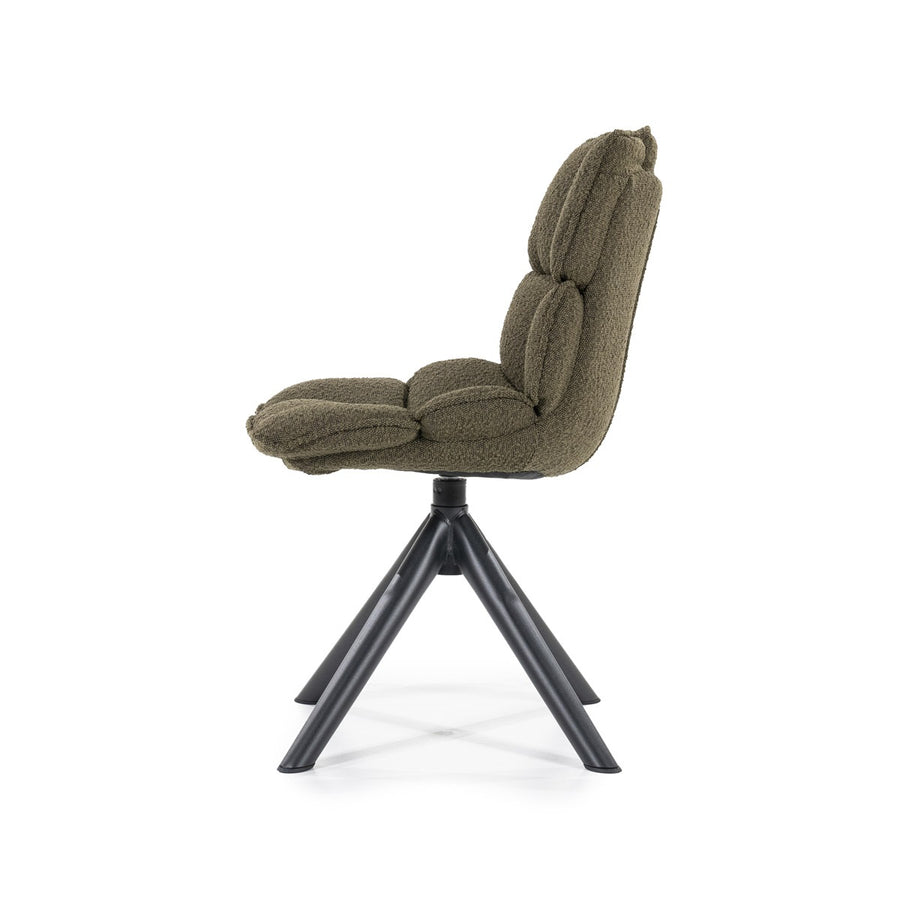 Stoel Dani – polyester & metaal groen Copenhagen