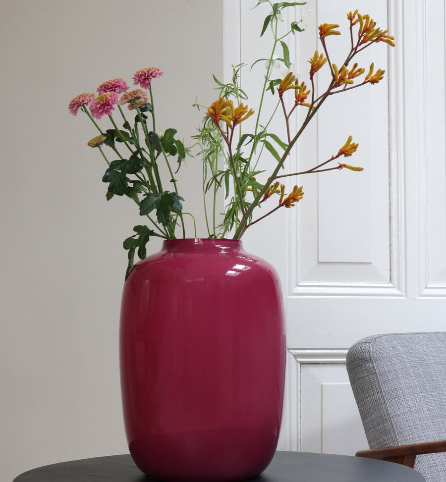 Artic Mauve vaas – Mondgeblazen paarse designvaas Ø21–25 cm