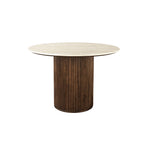 Ronde eettafel travertin 115 cm beige – Dutchbone Arda