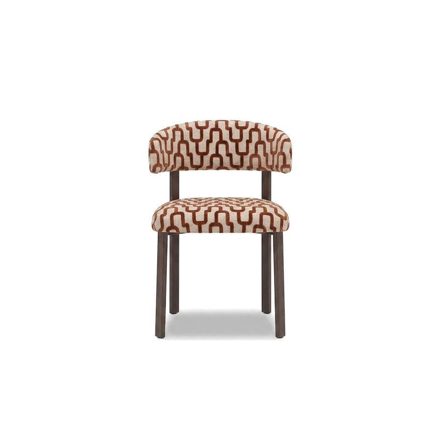 Paloma Velio II eetkamerstoel Romi 58 terracotta - vooraanzicht