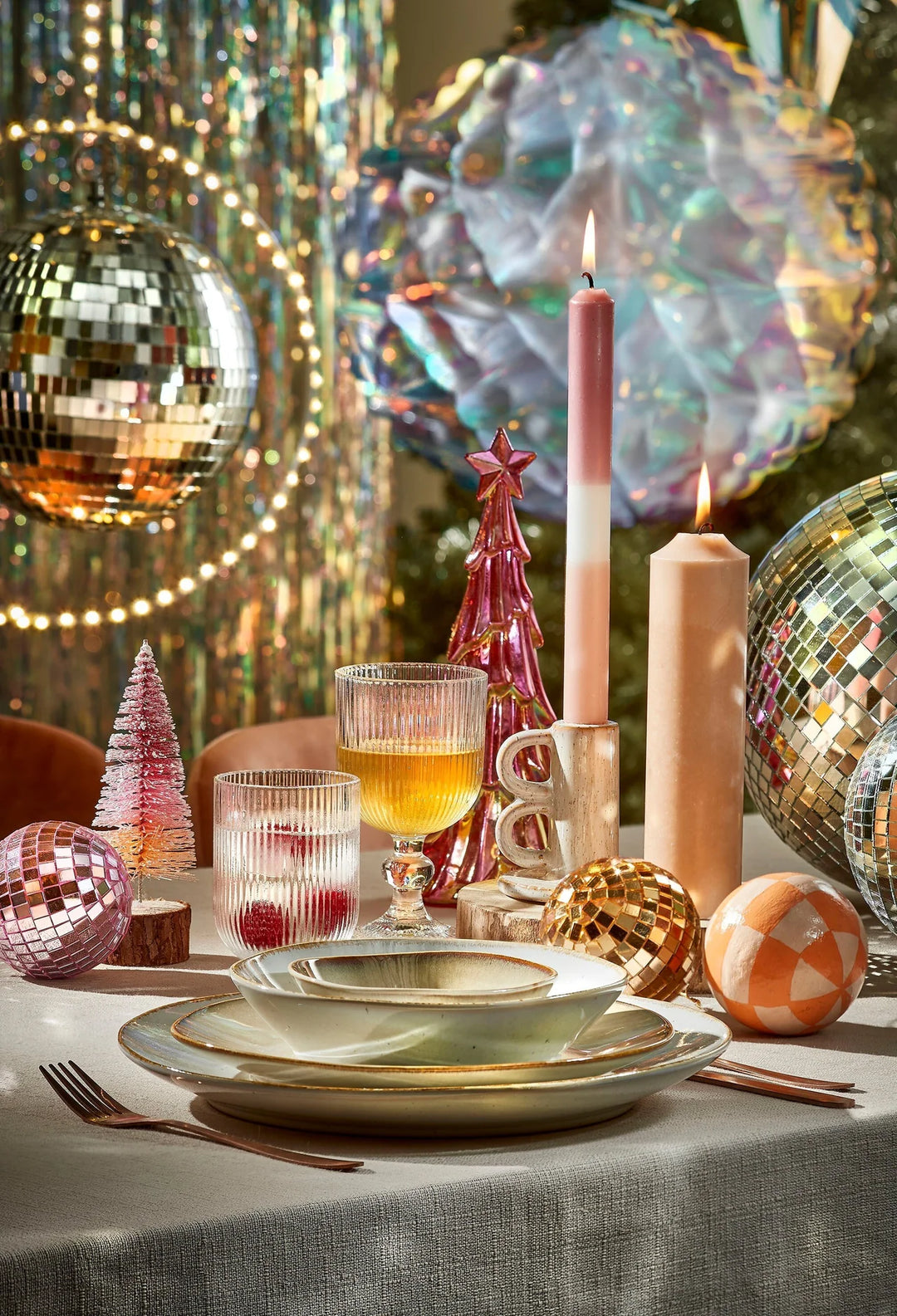 Mica Decorations Kerst Discobal - Ø30 cm - Zilver