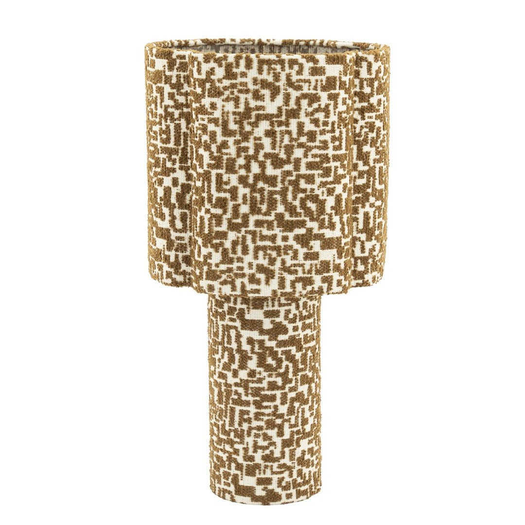 Tafellamp Lampi bruin met patroon van By-Boo op wit