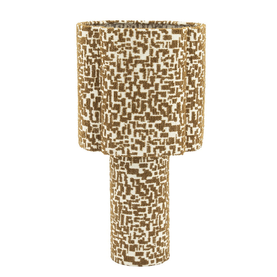 Tafellamp Lampi bruin met patroon van By-Boo op wit